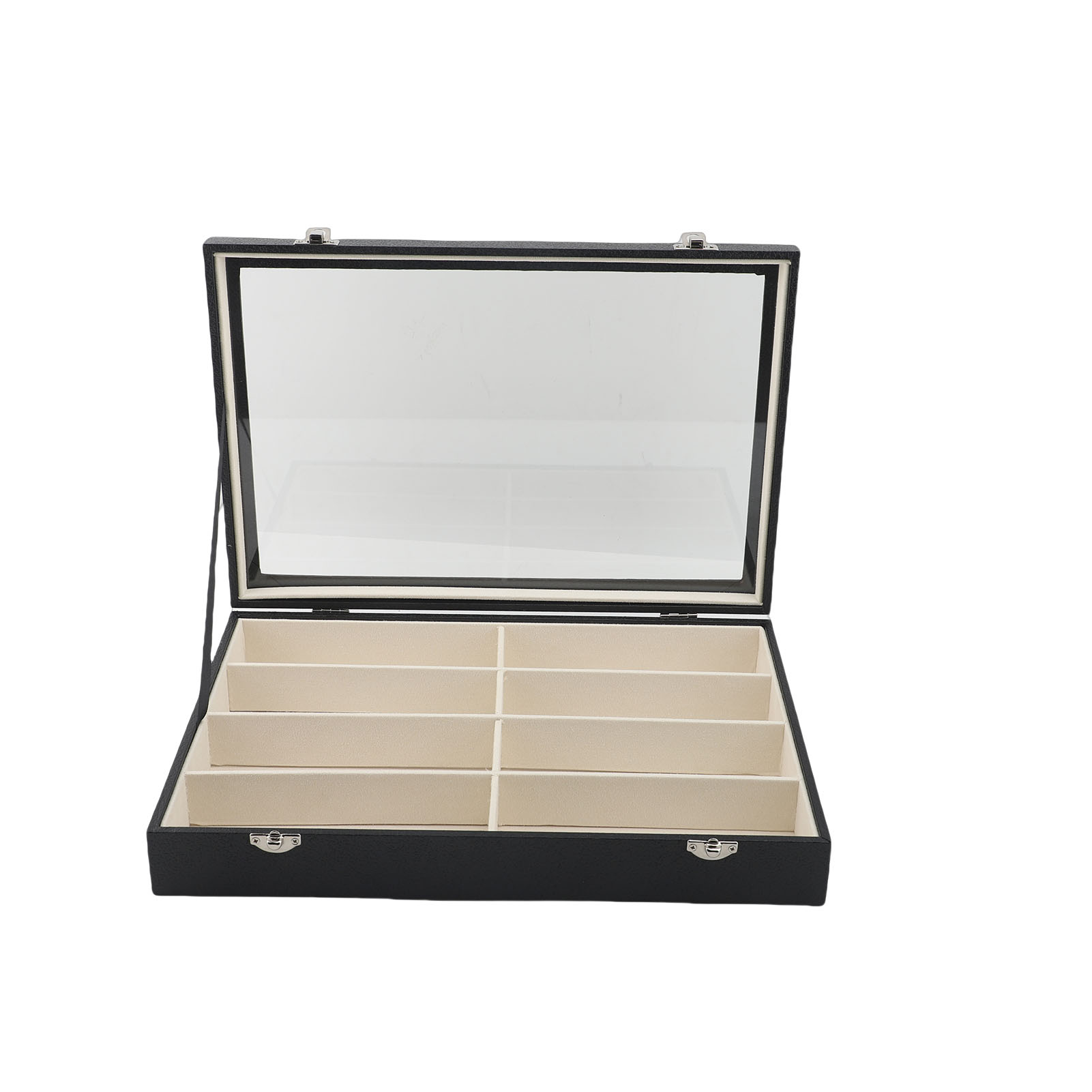 Jewelry Eyewear Watches & Accessories - กล่องเก็บแว่นตาอเนกประสงค์ 8 ช่อง พร้อมช่องเก็บเครื่องประดับและนาฬิกา