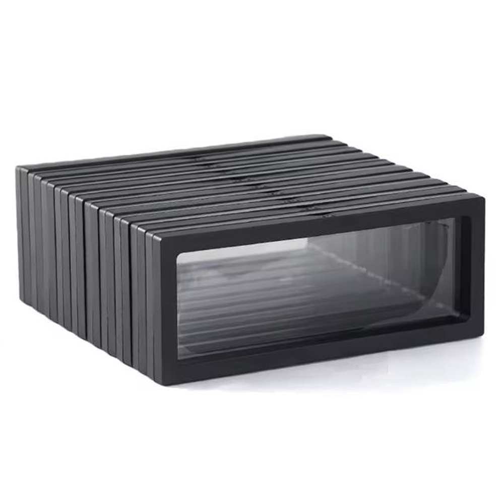 Jewelry Box With Watches - สีดำ 10 ชิ้น, ชั้นวางโชว์แบบลอยตัวโปร่งใส, กล่องเก็บของแบบลอยตัว, กล่องโชว์เครื่องประดับ,