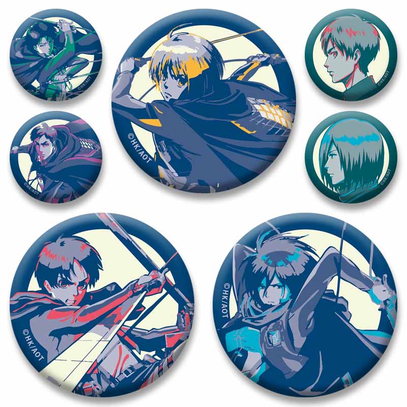 Levi Jewelry & Watches Inc - พินเคลือบลายการ์ตูนอนิเมะ อาร์มิน อาร์เลิร์ต มิคาสะ เอเรน เลวี