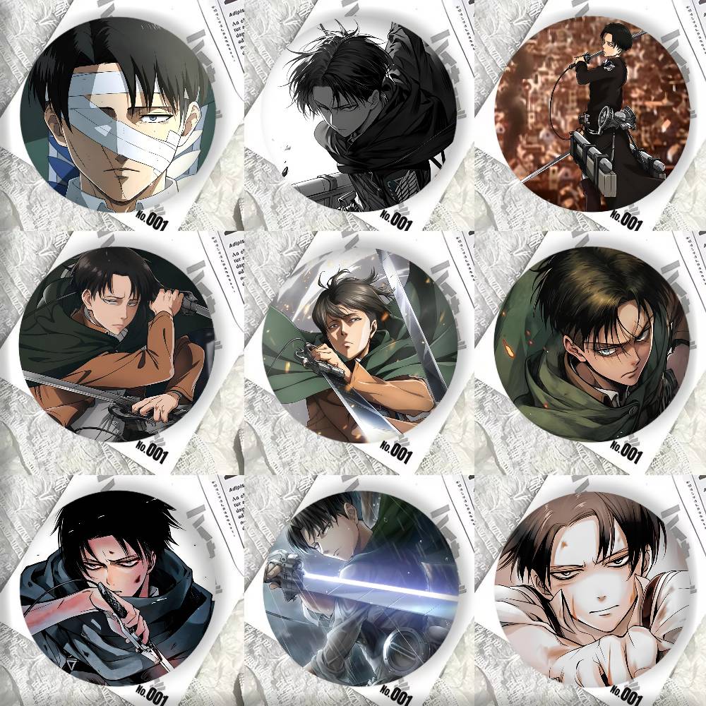 Levi Jewelry & Watches Inc - เข็มกลัดอะคริลิคลายการ์ตูน Attack on Titan ตัวละครลีไว แอคเคอร์แมน