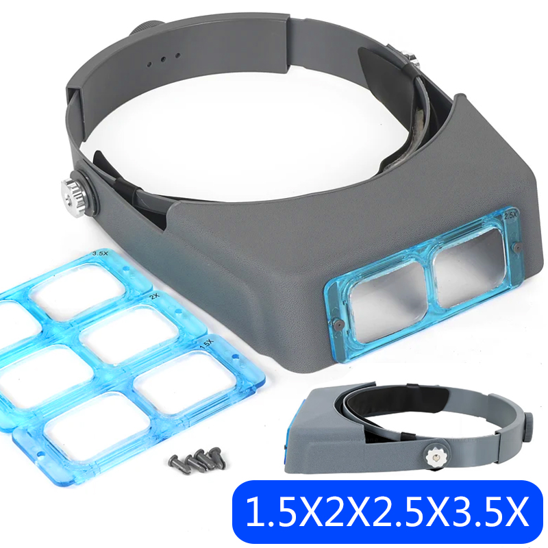 Jewelry Eyewear Watches & Accessories - 1.5X2X2.5X3.5X Professional สวมแว่นขยาย Optivisor Eye Loupe