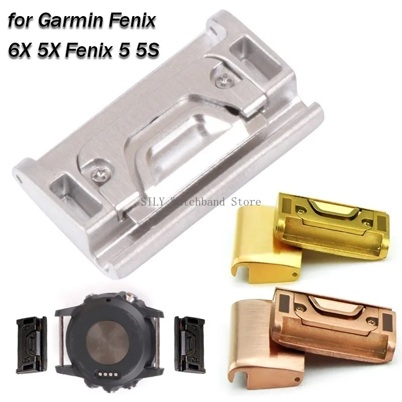 Watch Strap Replacement - 2ชิ้นสายรัดโลหะเชื่อมต่อ20/22/26มม. สายรัดนาฬิกาอะแดปเตอร์สำหรับ Garmin Fenix 6X 5X