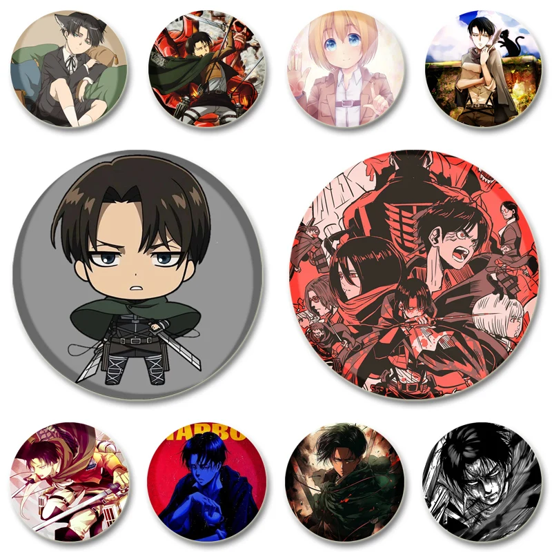 Levi Jewelry & Watches Inc - Erwin SMITH เข็มกลัดการ์ตูนคอสเพลย์อนิเมะ, เข็มกลัดปกพลาสติกสำหรับถุงซานตาเครื่องประดับเครื่องประดับ