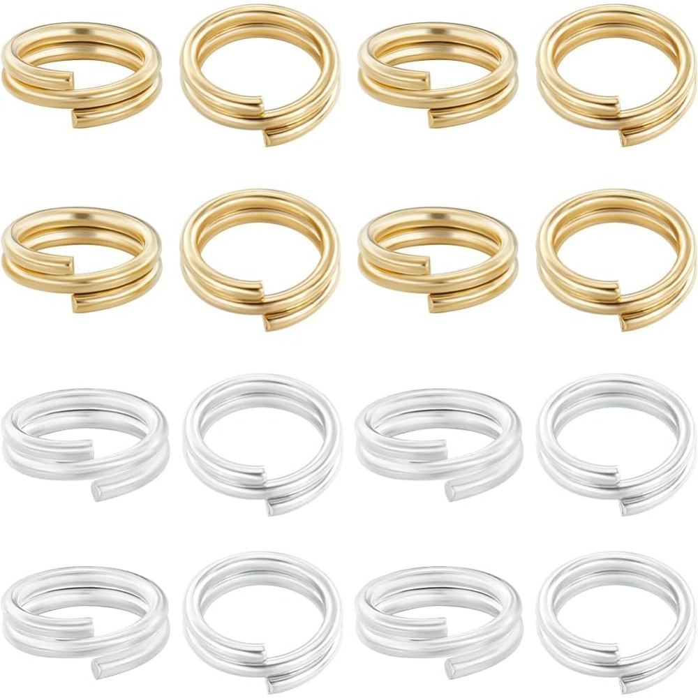 Sterling Silver Ring - 1 กล่อง 80 ชิ้นแหวนกระโดดแยก 24 พันทองและ