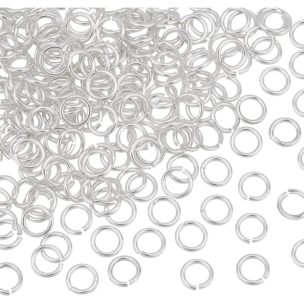 Sterling Silver Ring - 200 PCS 925 เงินสเตอร์ลิงชุบแหวนกระโดดเปิด 4 มม.(0.16