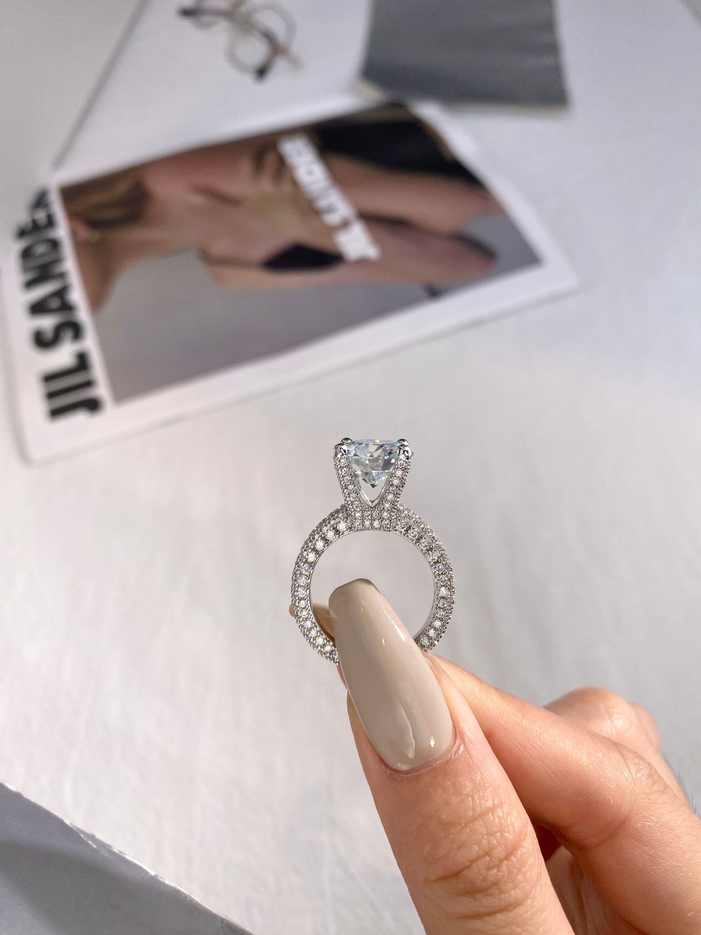 แหวนเพชรโมอิสซาไนต์แท้ 5 กะรัต - Sterling Silver Ring บทวิจารณ์และราคา