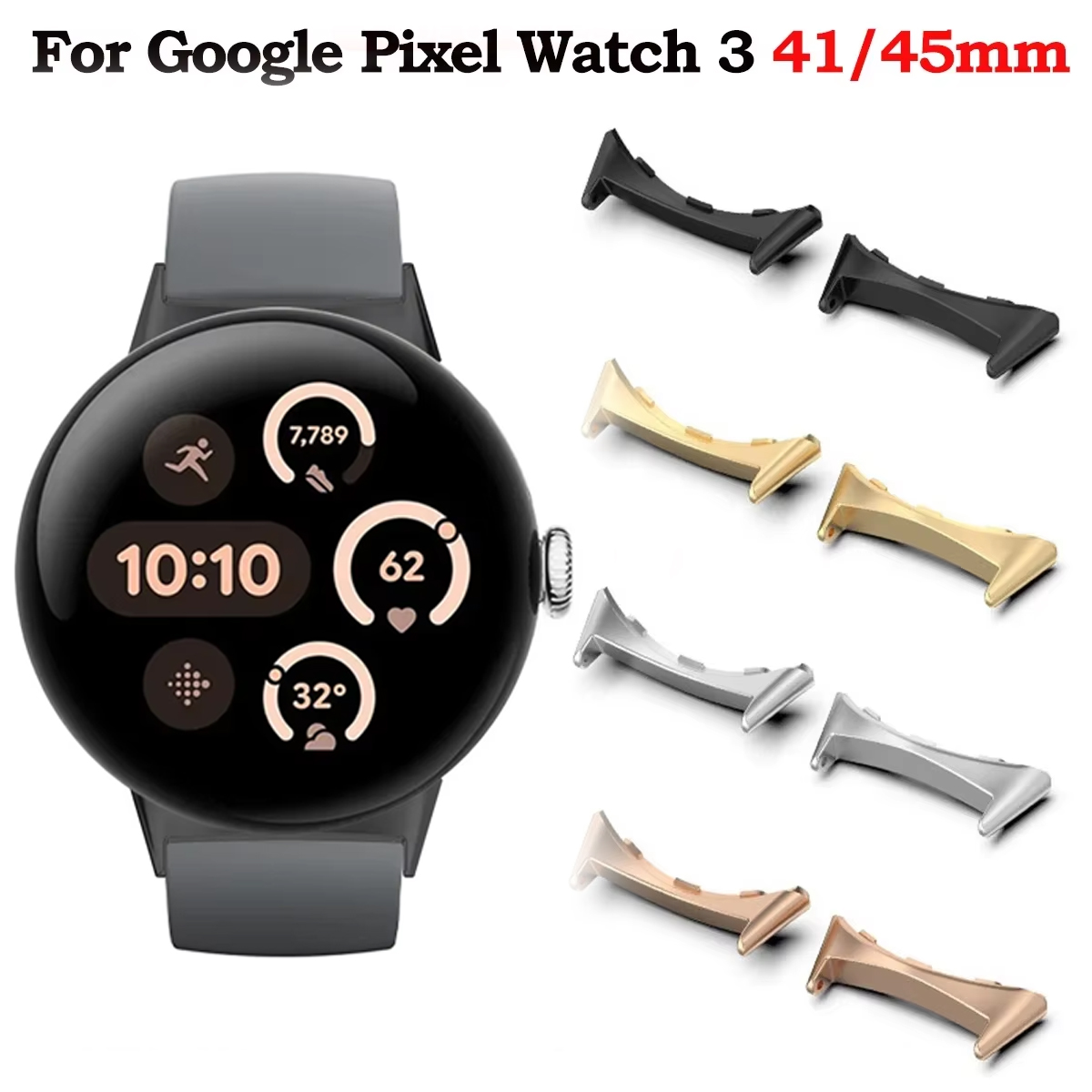2pcs สายนาฬิกาอะแดปเตอร์สําหรั - Watch Strap Replacement บทวิจารณ์และราคา