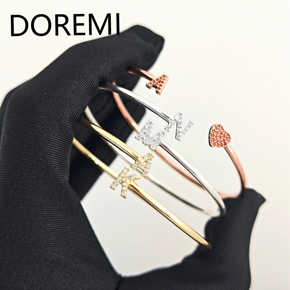 กำไลข้อมืออักษรภาษาอังกฤษแบบกำ - Cuff Bangle Bracelet บทวิจารณ์และราคา