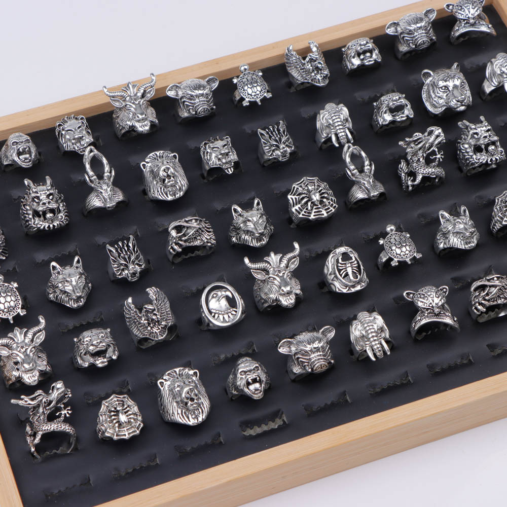 10/20/30/50ชิ้น/ล็อตแหวนแฟชั่น - Gothic Skull Ring บทวิจารณ์และราคา