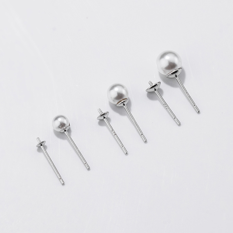 S925 เงินสเตอร์ลิงต่างหูฐานการ - Pearl Stud Earrings บทวิจารณ์และราคา