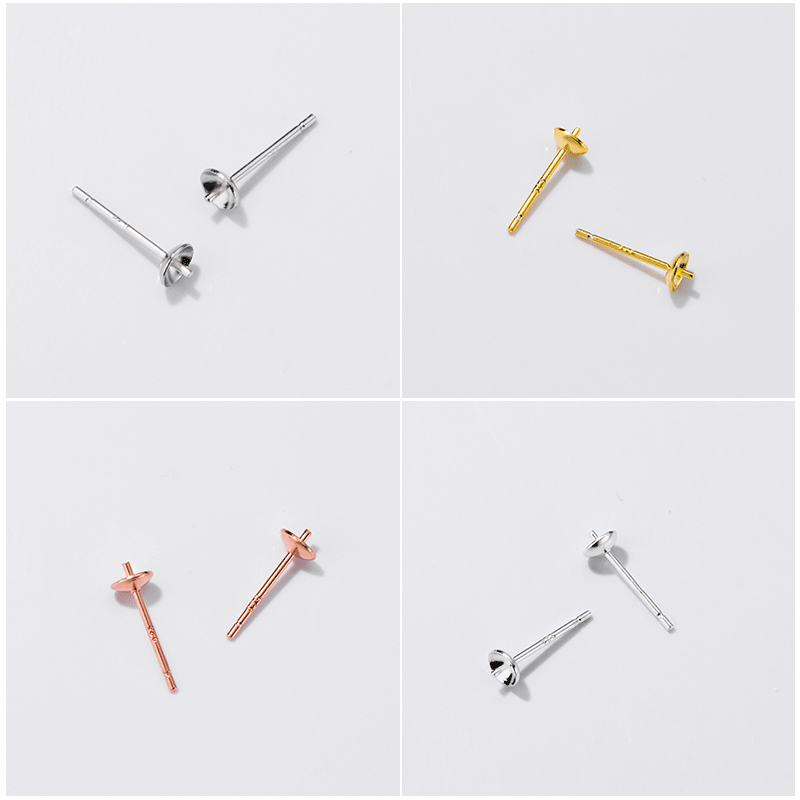 S925 เงินสเตอร์ลิงต่างหูฐานการ - Pearl Stud Earrings บทวิจารณ์และราคา