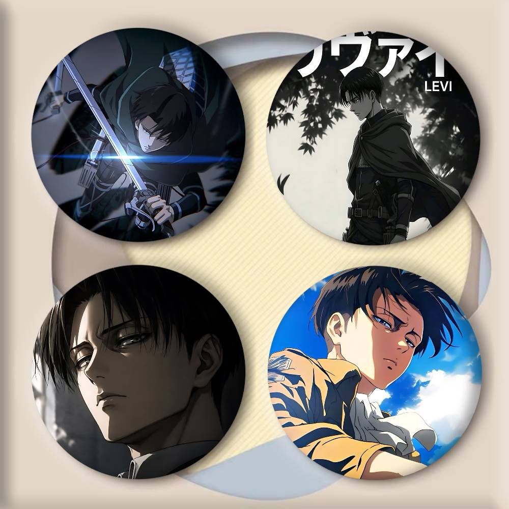 เข็มกลัดรูปทรงกลมลาย Attack on - Levi Jewelry & Watches Inc บทวิจารณ์และราคา