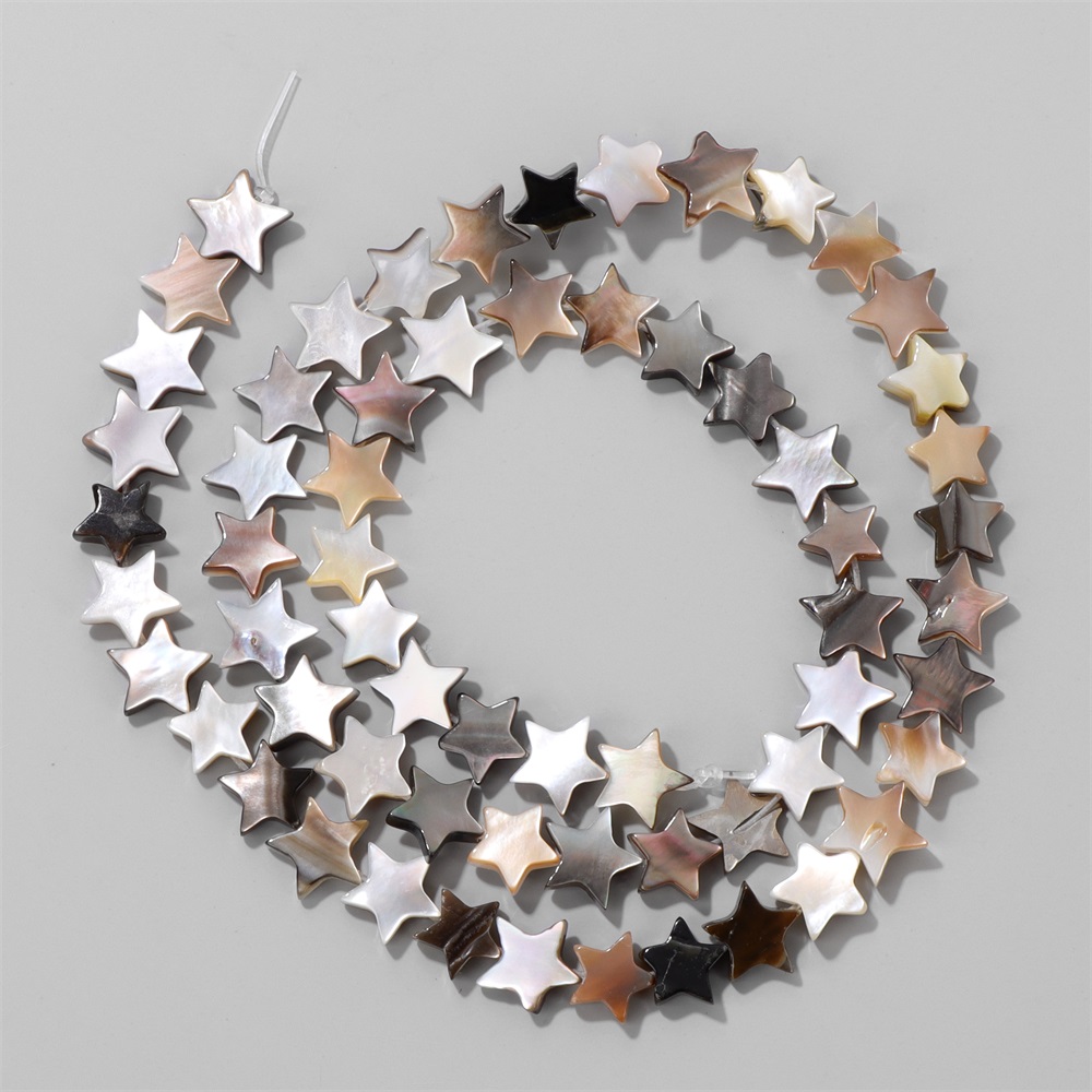 ลูกปัดเปลือกหอยสีเทาสีดำรูปดาว - Pearl Stud Earrings บทวิจารณ์และราคา