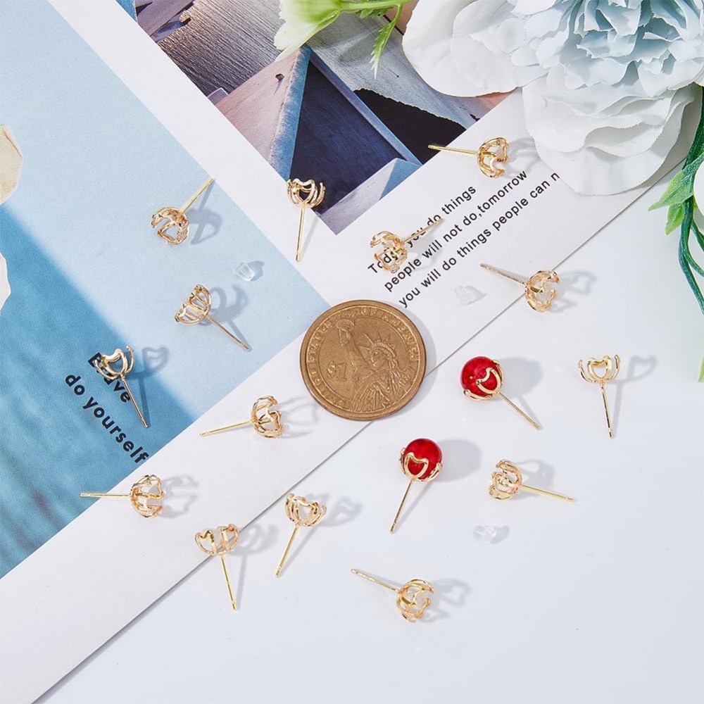 ตัวเรือนต่างหูแบบ 4 ขา สำหรับต - Pearl Stud Earrings บทวิจารณ์และราคา