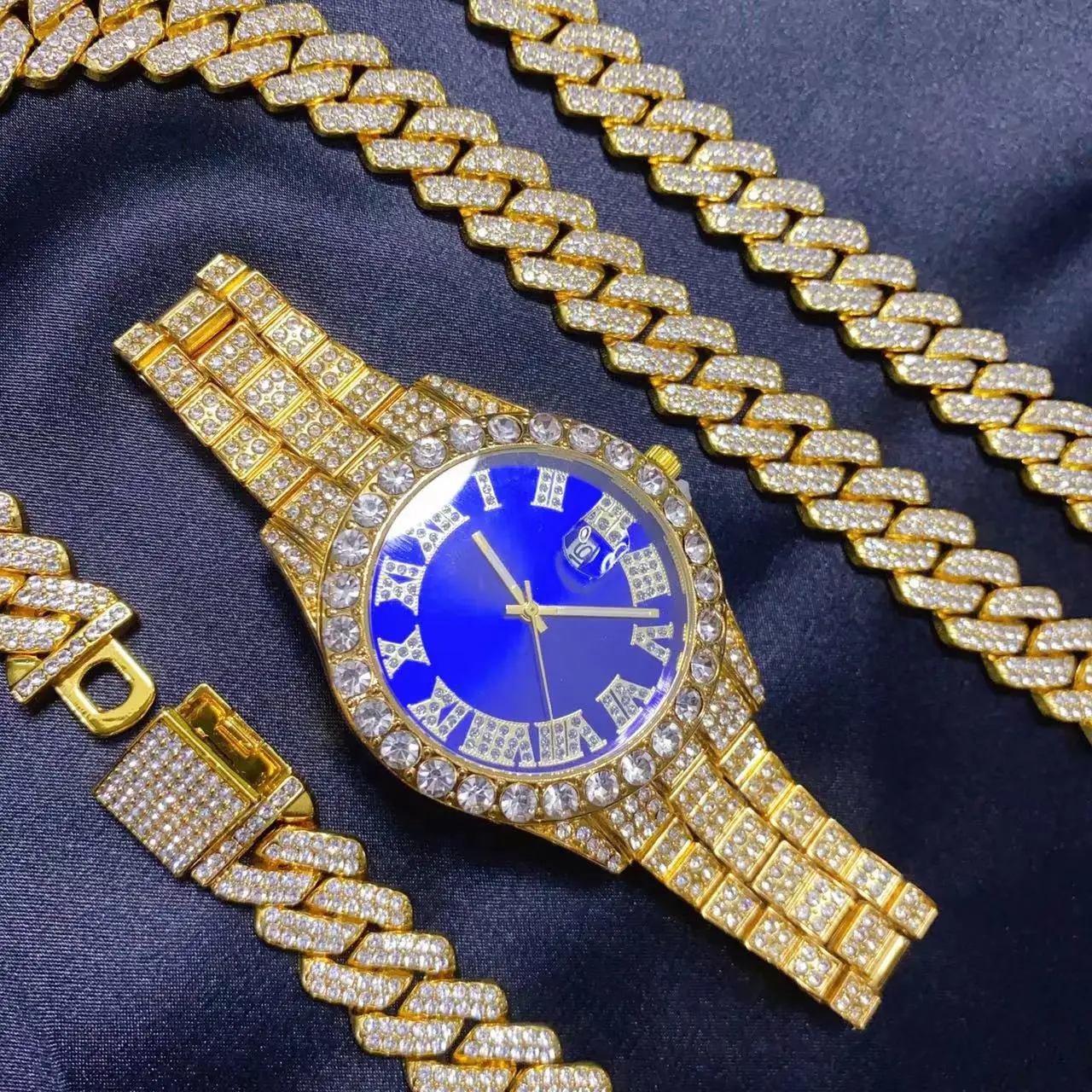 ชุดเครื่องประดับฮิปฮอป 3 ชิ้น  - Icebox Jewelry Watches บทวิจารณ์และราคา