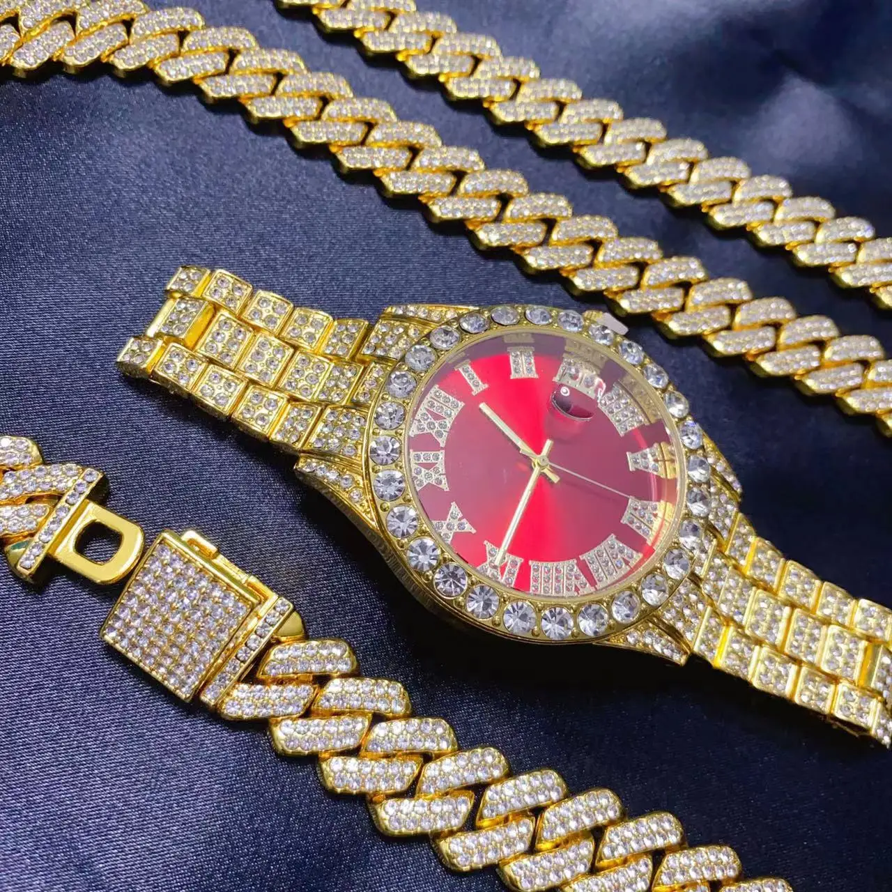 ชุดเครื่องประดับฮิปฮอป 3 ชิ้น  - Icebox Jewelry Watches บทวิจารณ์และราคา