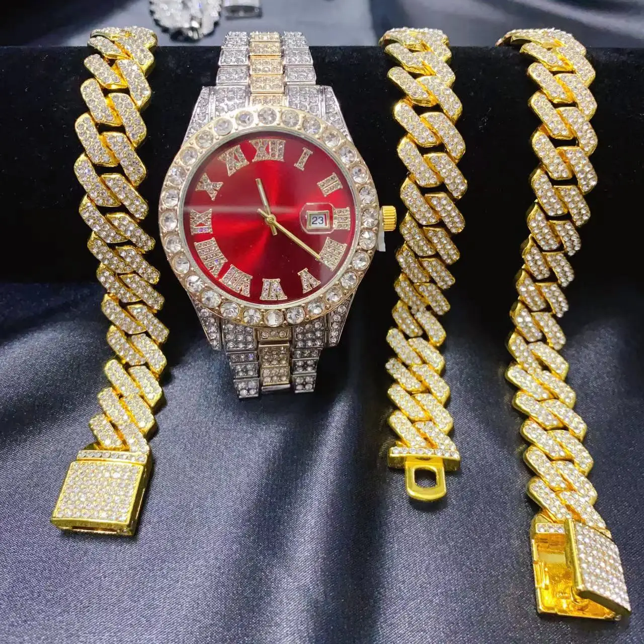 ชุดเครื่องประดับฮิปฮอป 3 ชิ้น  - Icebox Jewelry Watches บทวิจารณ์และราคา