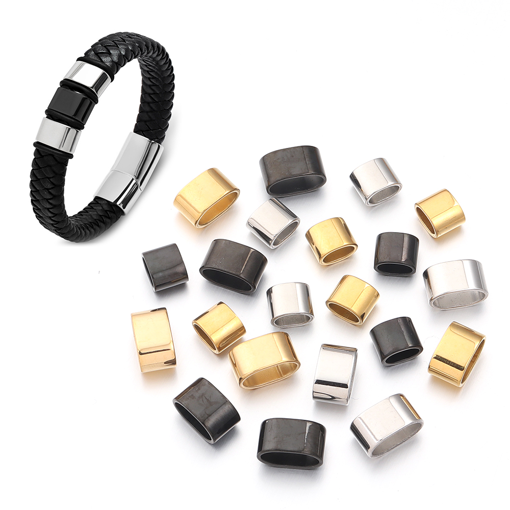 ลูกปัดสไลด์สแตนเลสแบบแบน 6 ชิ้ - Charm Bracelet Beads บทวิจารณ์และราคา