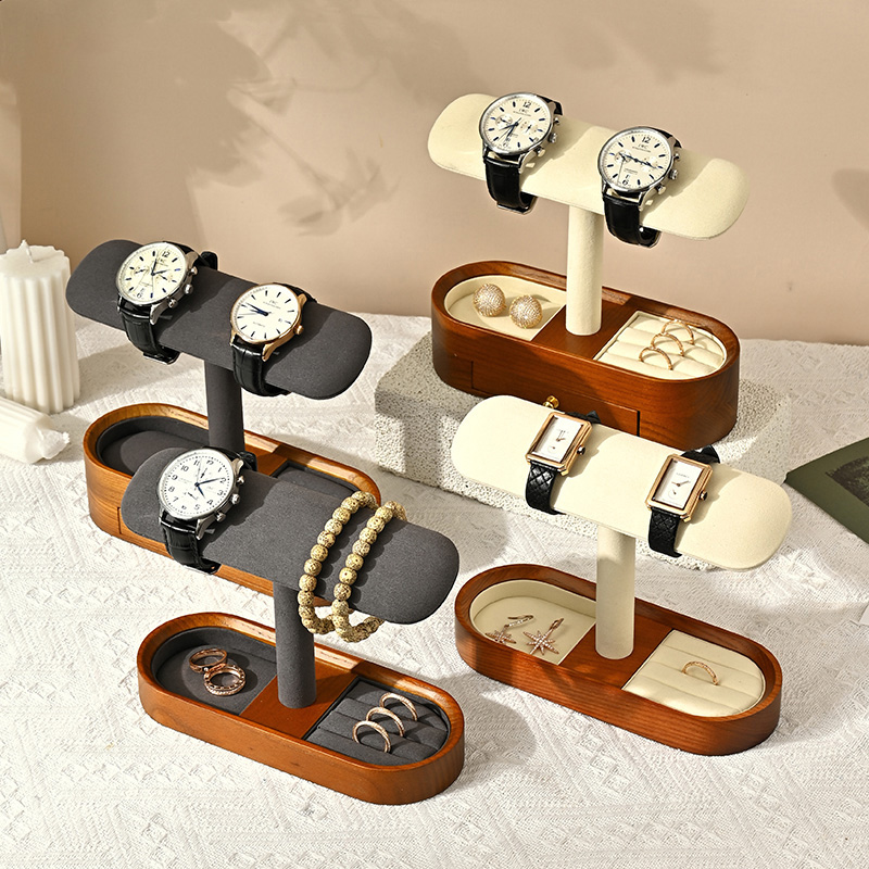 Oirlv ไม้เนื้อแข็งนาฬิกาออแกไน - Jewelry Box With Watches บทวิจารณ์และราคา