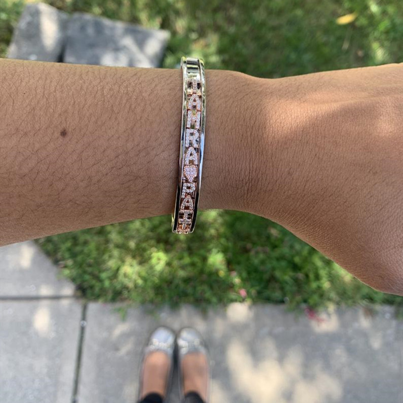 DOREMI DIY Zirconia ตัวอักษรที - Cuff Bangle Bracelet บทวิจารณ์และราคา