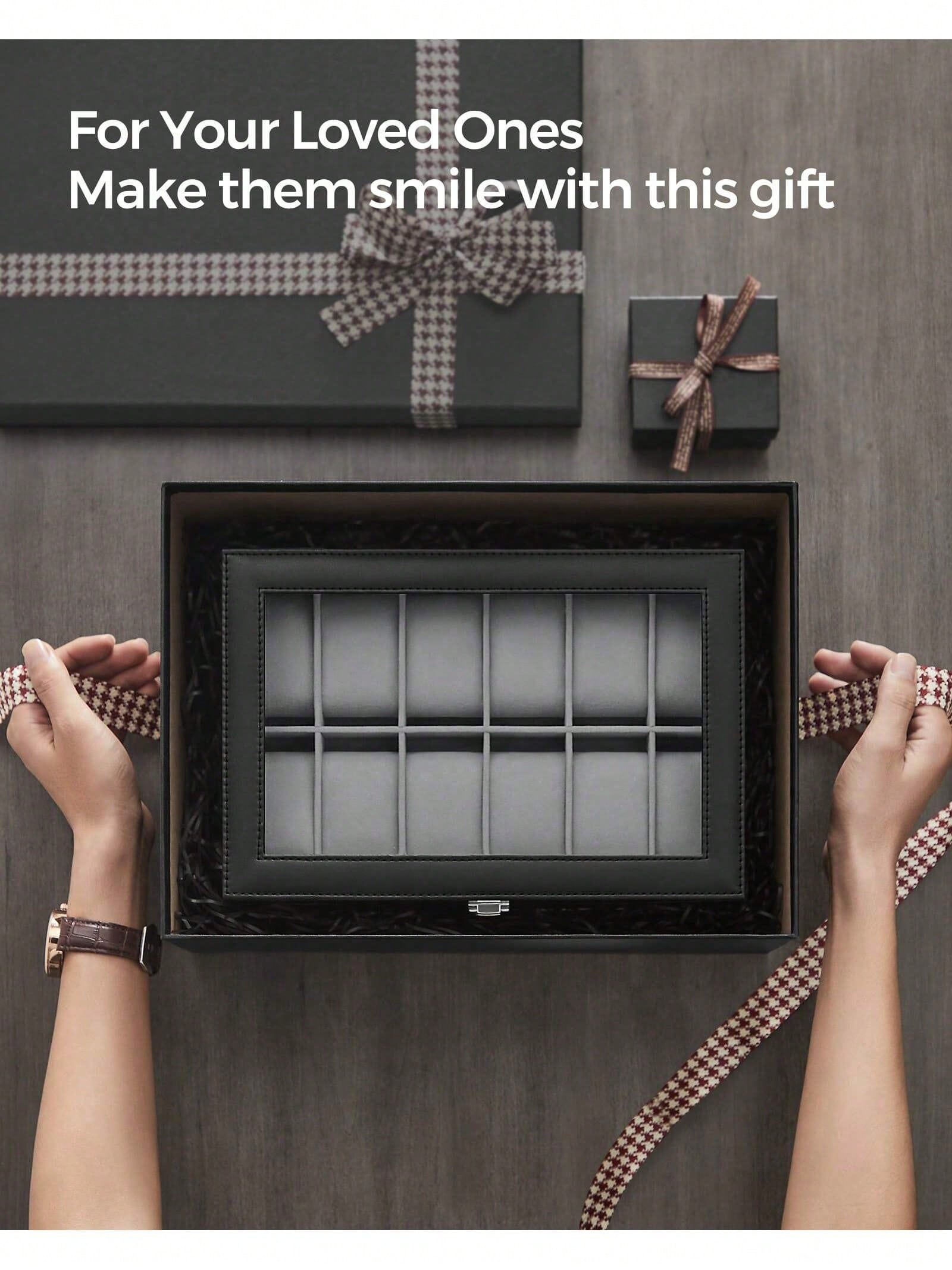 กล่องเก็บนาฬิกาแบบล็อคได้ 12 ช - Jewelry Box With Watches บทวิจารณ์และราคา