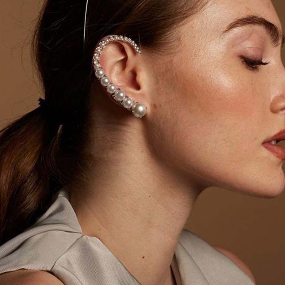 Stonefans คลิปหูไข่มุกแบบไม่ต้ - Pearl Stud Earrings บทวิจารณ์และราคา