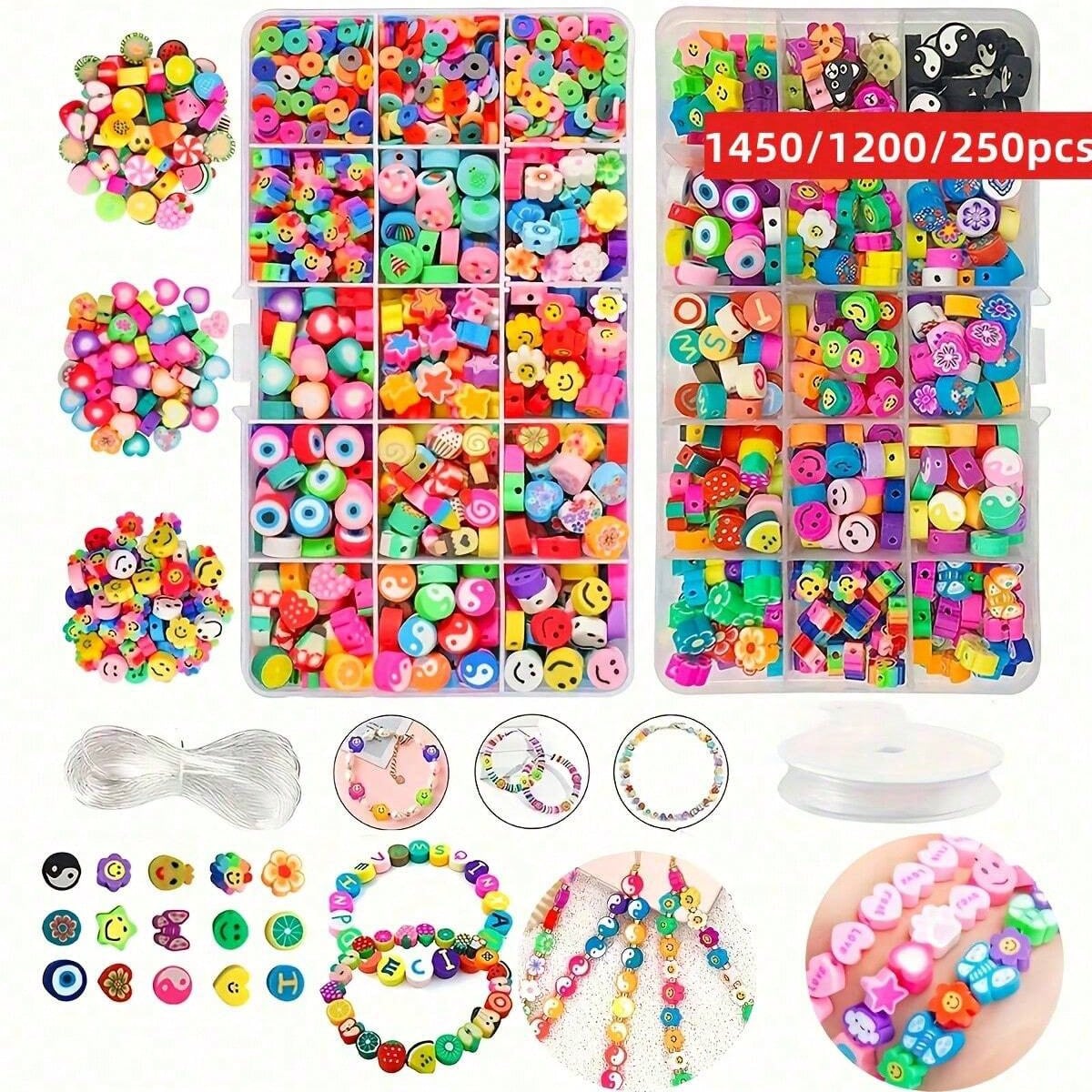 1450/1200/250 ชิ้นชุดลูกปัดดิน - Charm Bracelet Beads บทวิจารณ์และราคา