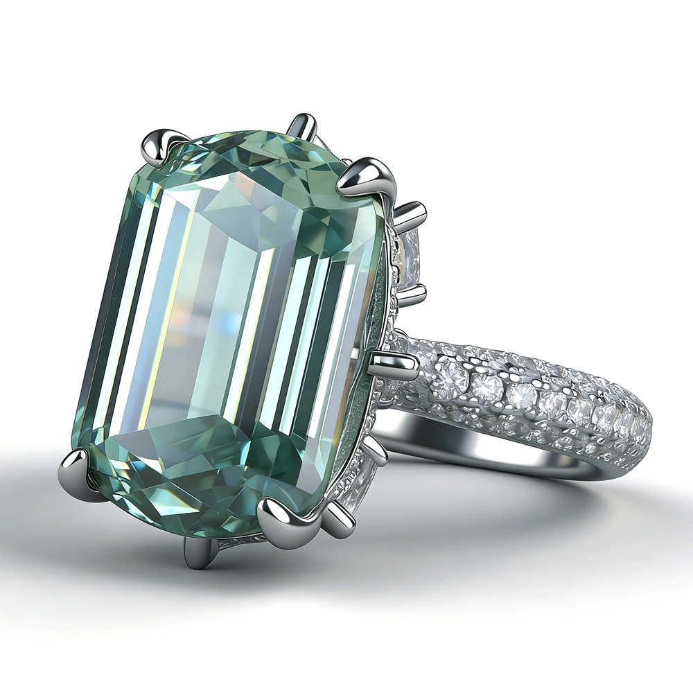 แหวนเงินแท้ 925 ประดับมรกตพารา - Sterling Silver Ring บทวิจารณ์และราคา