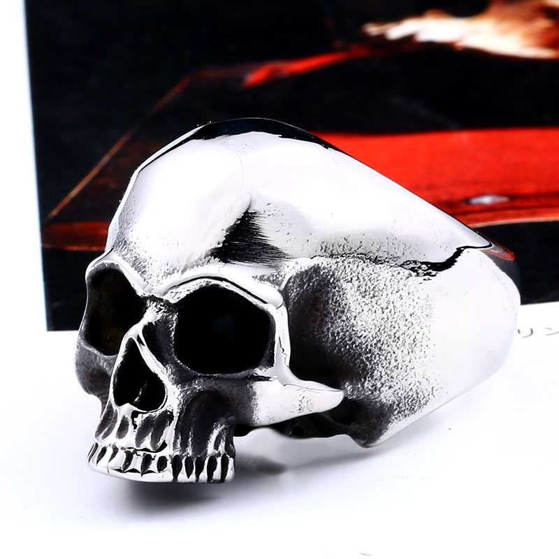Beier 316LสแตนเลสVintage Punk  - Gothic Skull Ring บทวิจารณ์และราคา