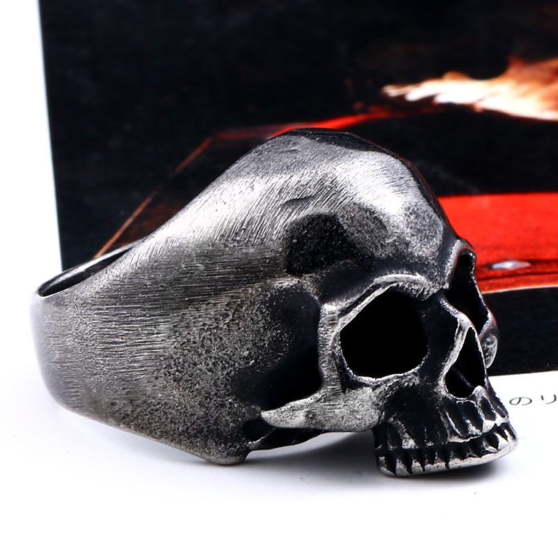 Beier 316LสแตนเลสVintage Punk  - Gothic Skull Ring บทวิจารณ์และราคา
