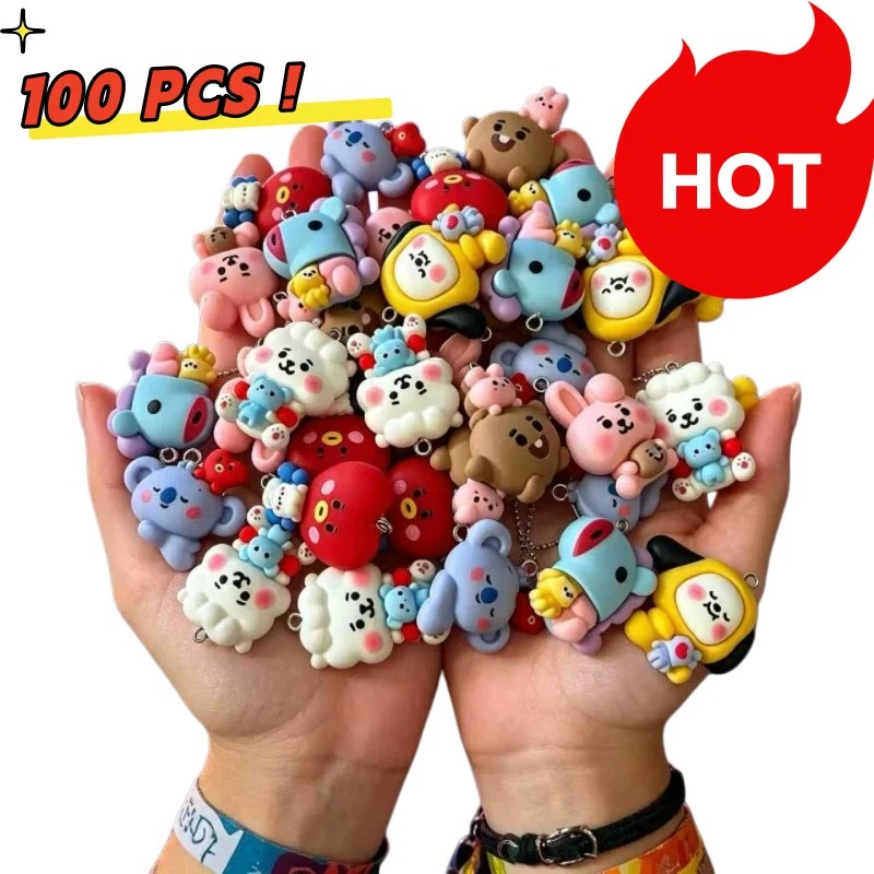 ชุด 7 ชิ้น BT21 ชาร์มการ์ตูนเร - Charm Bracelet Beads บทวิจารณ์และราคา