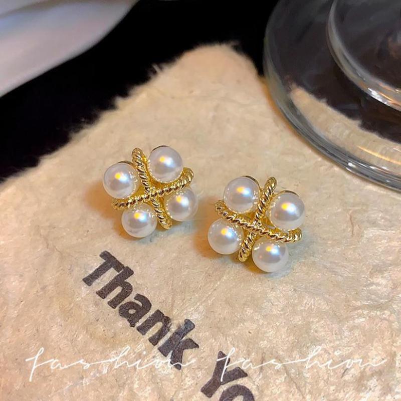ต่างหูเงินแท้ 925 ดีไซน์เกาหลี - Pearl Stud Earrings บทวิจารณ์และราคา