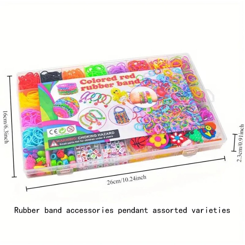 4300 ชิ้น+ ชุดยางรัดหลากสี 32  - Charm Bracelet Beads บทวิจารณ์และราคา