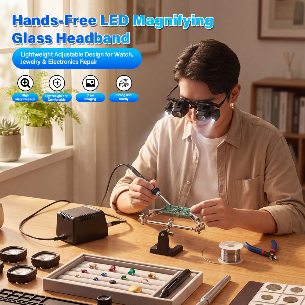 แว่นขยายแบบคาดศีรษะพกพา ขยายได - Jewelry Eyewear Watches & Accessories บทวิจารณ์และราคา