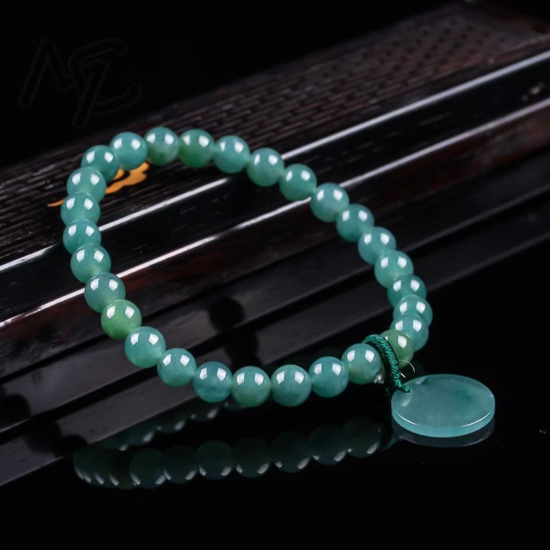 หยกธรรมชาติสีน้ำเงิน ลูกปัดไม่ - Charm Bracelet Beads บทวิจารณ์และราคา