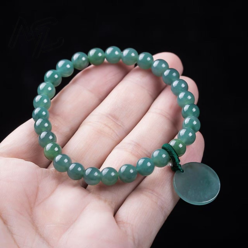 หยกธรรมชาติสีน้ำเงิน ลูกปัดไม่ - Charm Bracelet Beads บทวิจารณ์และราคา