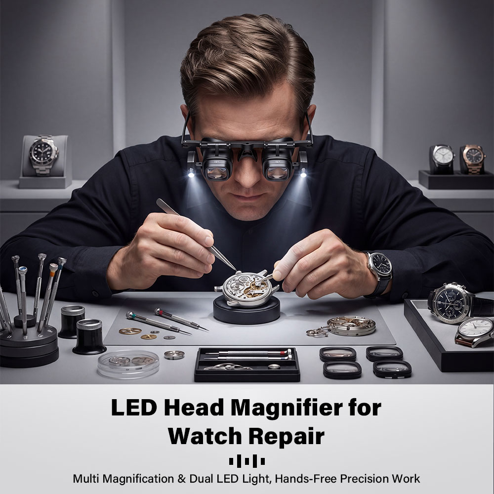 แว่นขยายแบบคาดศีรษะพกพา ขยายได - Jewelry Eyewear Watches & Accessories บทวิจารณ์และราคา