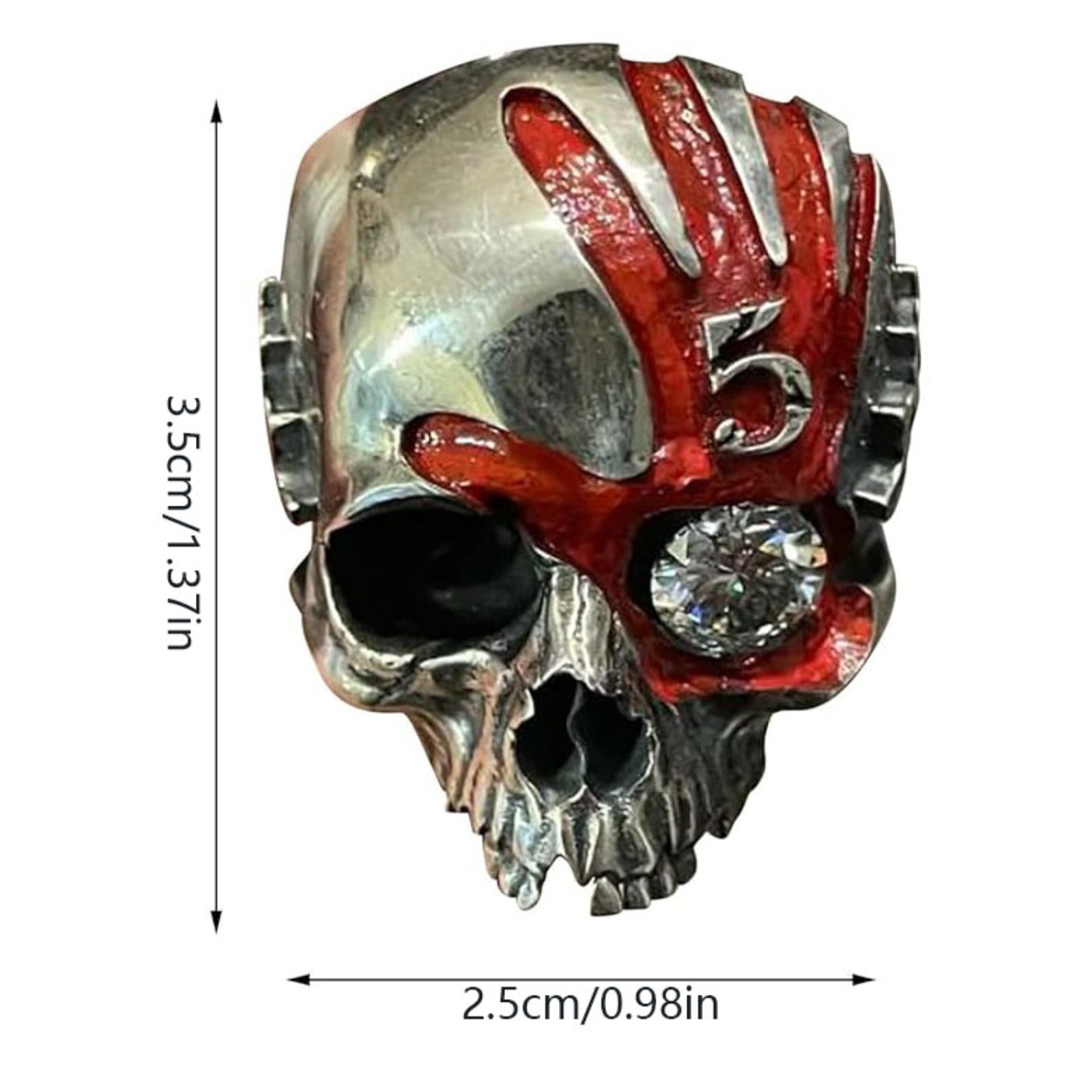 แหวนหัวกะโหลก Five Fingers Pun - Gothic Skull Ring บทวิจารณ์และราคา