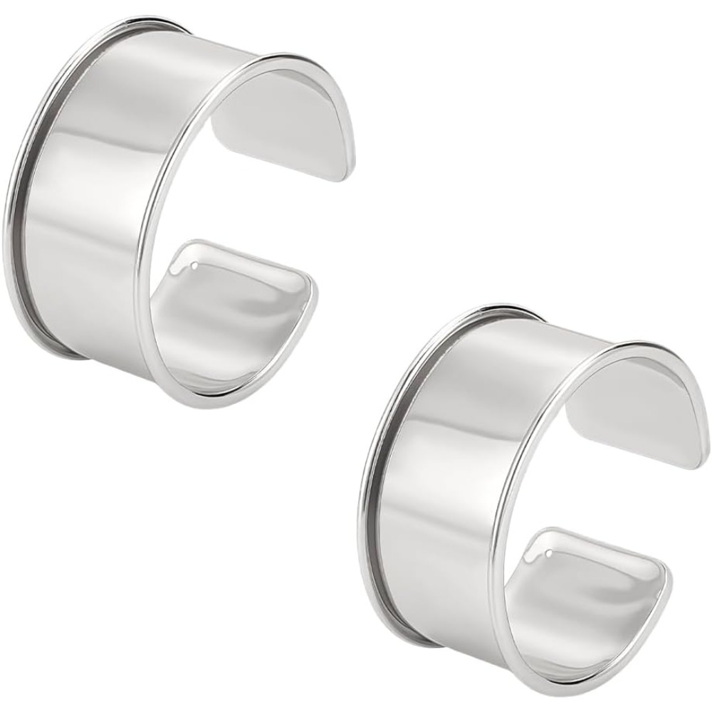 2pcs Platinum ร่องกําไลข้อมือ  - Cuff Bangle Bracelet บทวิจารณ์และราคา